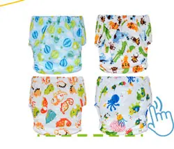 Miababy newbornAIO тканевые подгузники из древесного бамбука, двойные протекторы, подходит для детей 0-3 месяцев или 6-19 фунтов