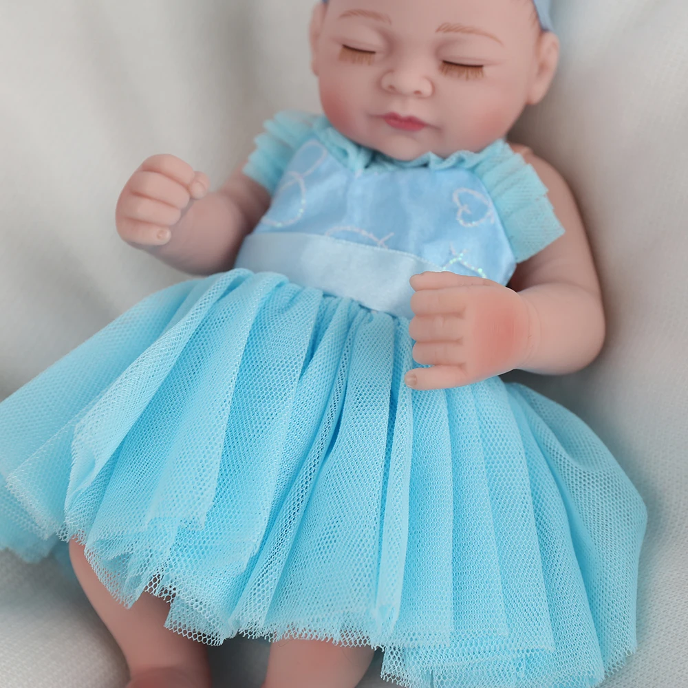 NPKDOLL 10 дюймов Bebe Reborn Младенцы силиконовая кукла мини Развивающие игрушки для