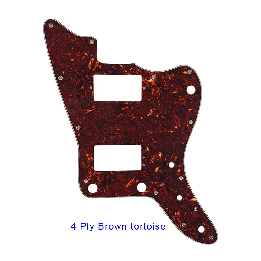 brown tortoise Pleroo гитарные аксессуары накладки и 13 винтов для MIJ Jazzmaster гитары с PAF Humbuckers и без верхней кнопки управления - Цвет: brown tortoise