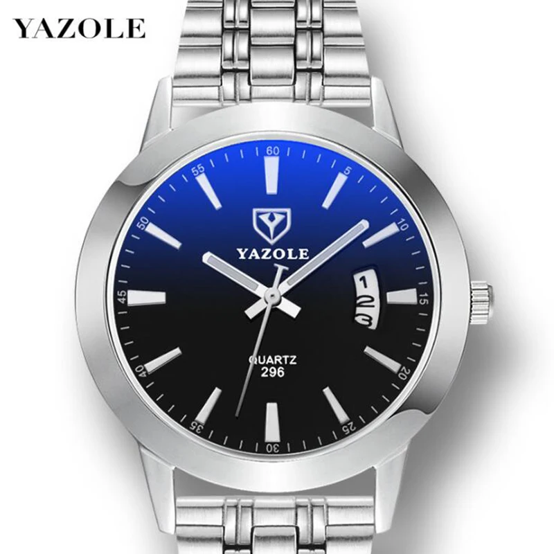 Часы наручные YAZOLE Мужские кварцевые брендовые Роскошные модные спортивные