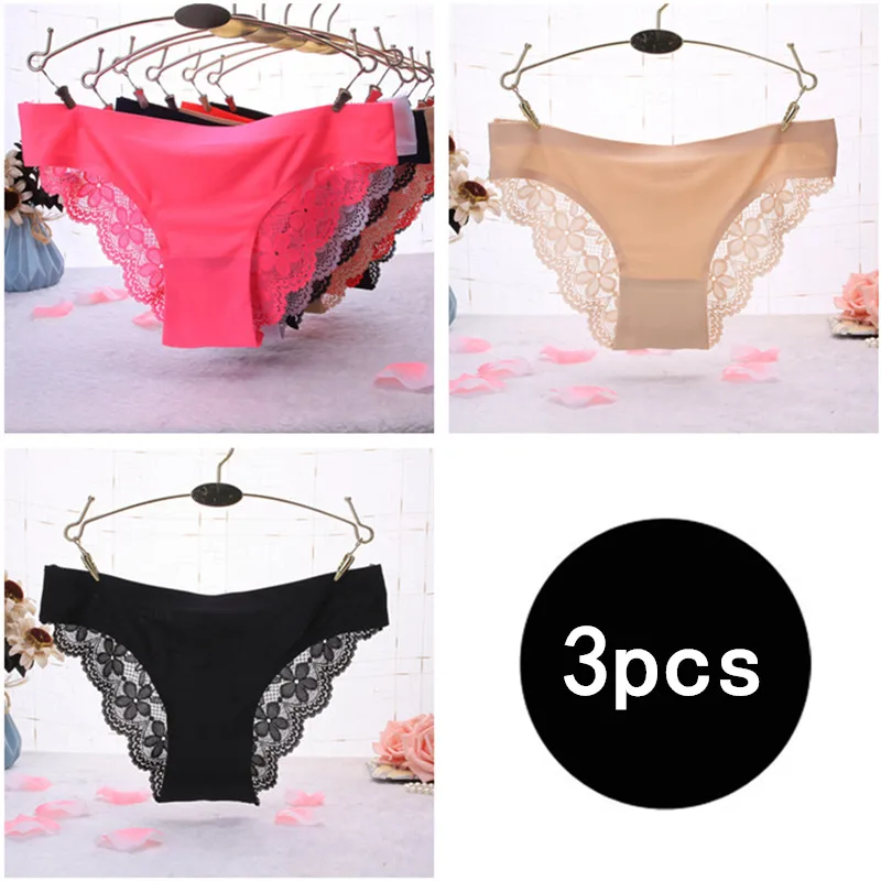 3 шт Горячая кружева женский сексуальный Бесшовный Нижнее белье женские бикини T