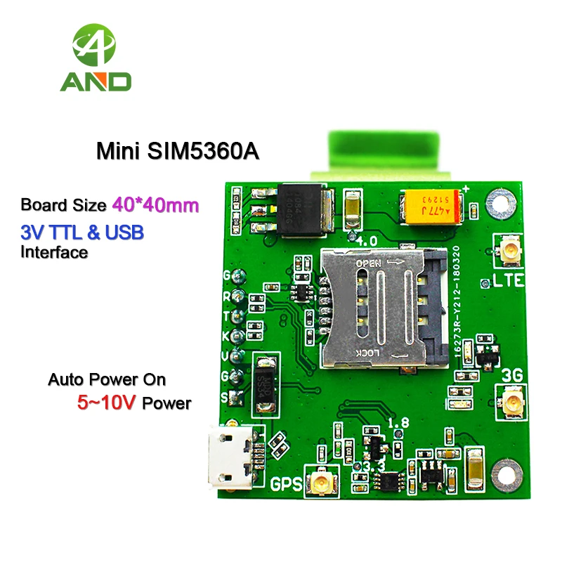 2G 3G GSM 850MHz 1900MHz испытательный комплект GPS SIM5360A breakout board Cellular US NMEA on | Электронные
