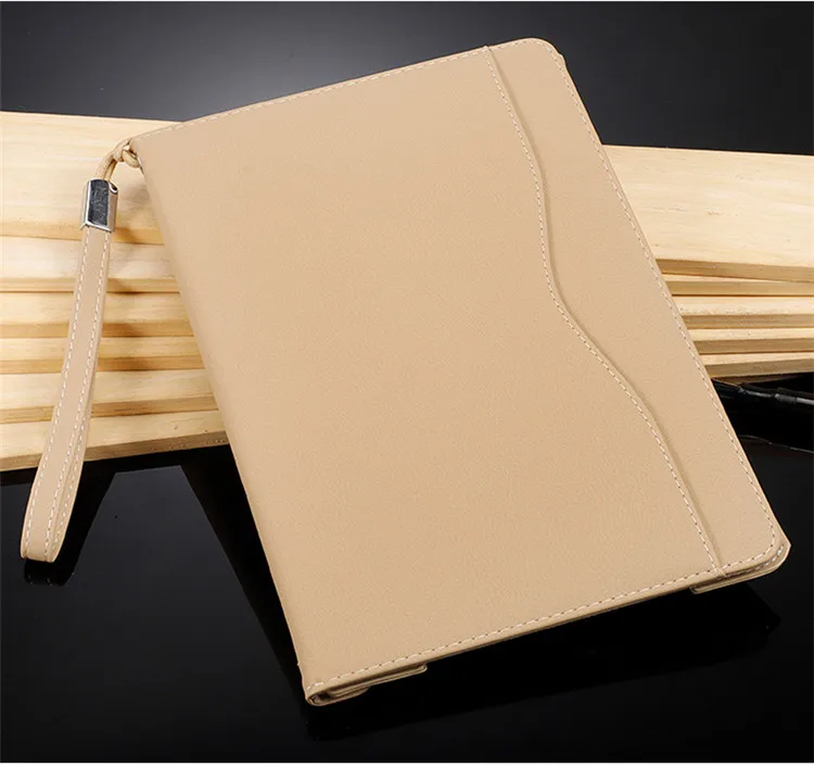 Multi for iPad case 9.7 leather tablet case 5th 6th generation funda for iPad 5 6 Cover for iPad air 2 1 with hand strap - Цвет: khaki