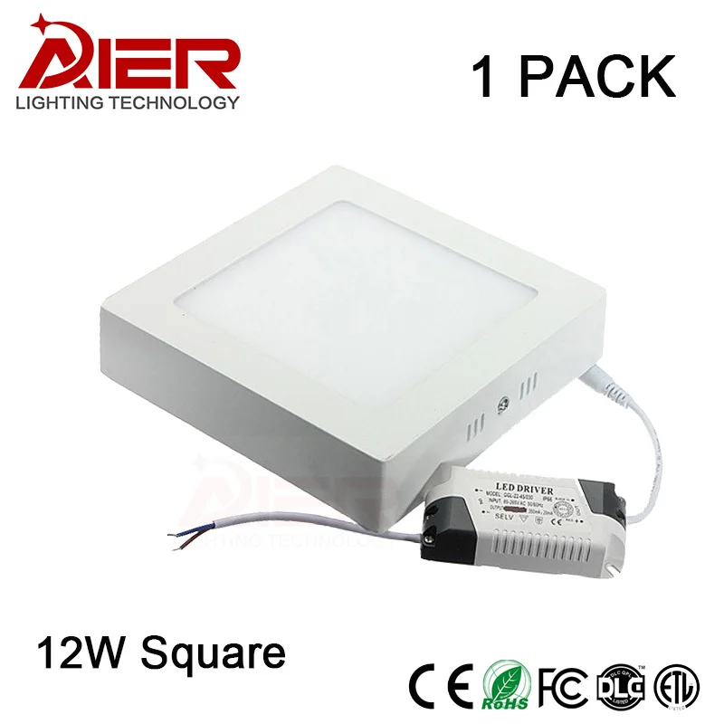 12 Вт площади светодиодный Панель свет поверхностного монтажа kitchecn потолочный