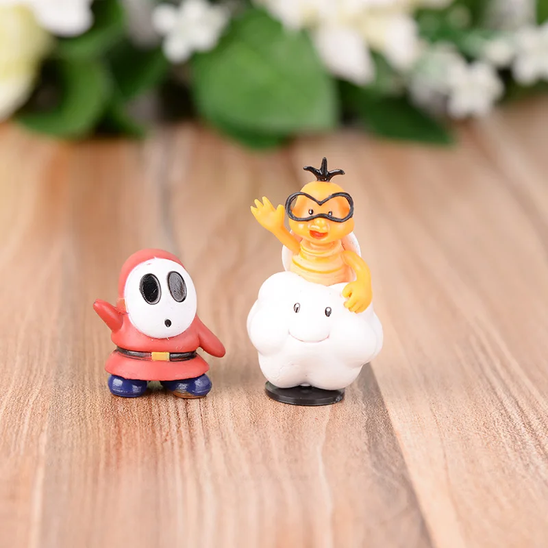 18pcs/set Super Mario Bros 3-5cm Mini Yoshi Dinosaur Figure toy Luigi Peach Koopa Toad PVC Action toys For Children | Игрушки и хобби