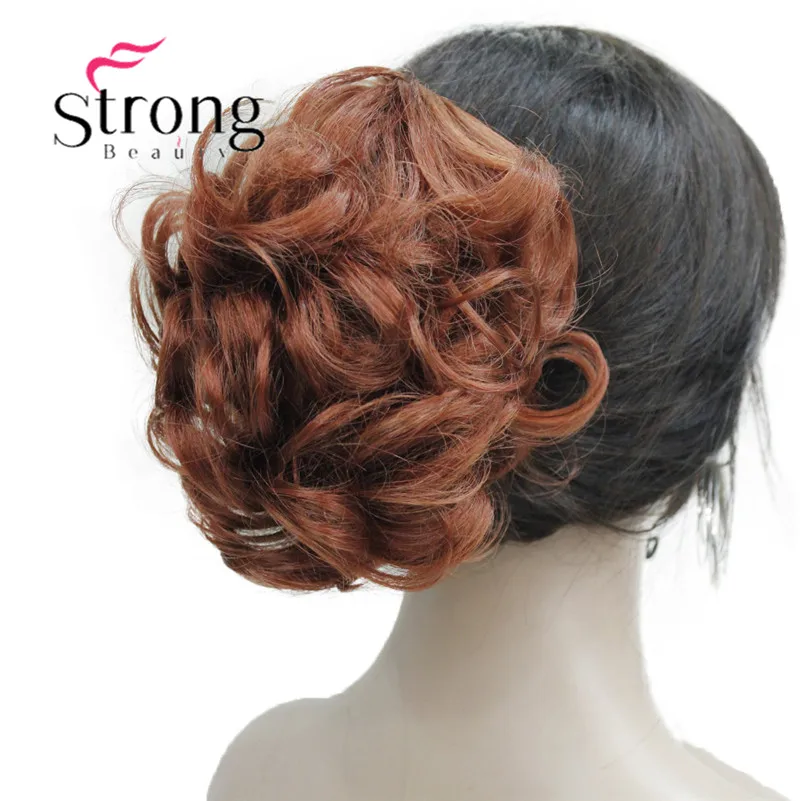 StrongBeauty, короткий конский хвост, накладные волосы, синтетические волосы, волнистые, на заколках, накладные волосы, цвет на выбор