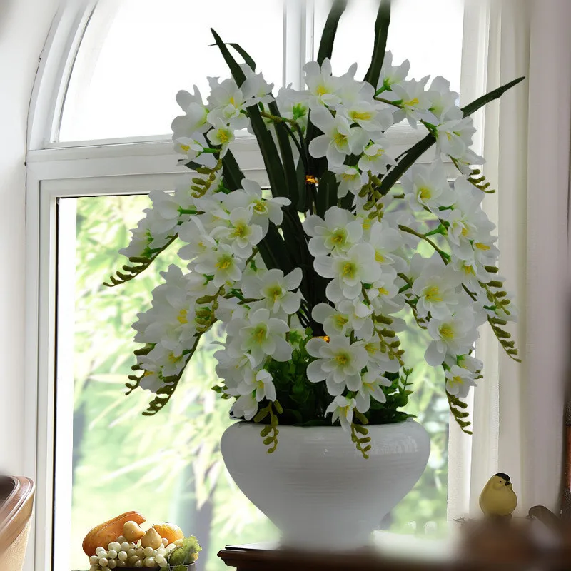 цветы искуственные künstliche blumen fleurs artificielles Нежный Phalaenopsis искусственные в горшке
