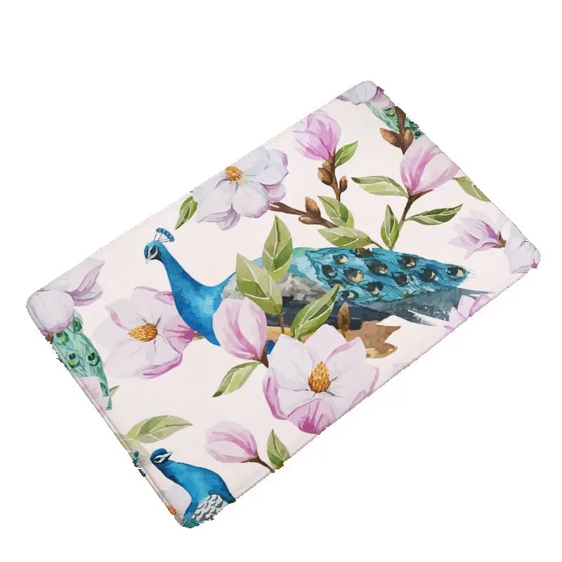 Мягкий фланелевый Противоскользящий коврик для двери дома с изображением