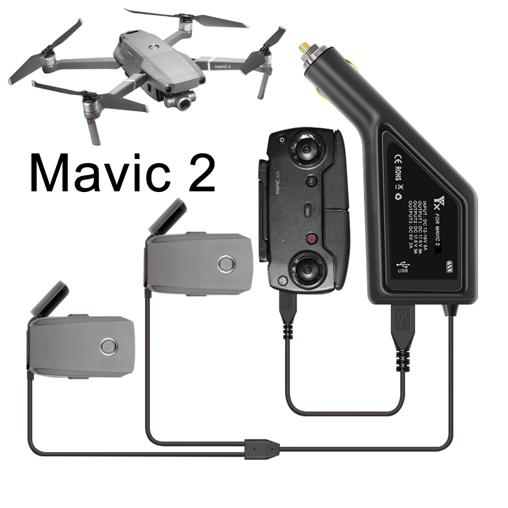 Автомобильное зарядное устройство 3 в 1 для DJI Mavic 2 Pro Zoom Flight Battery дистанционное