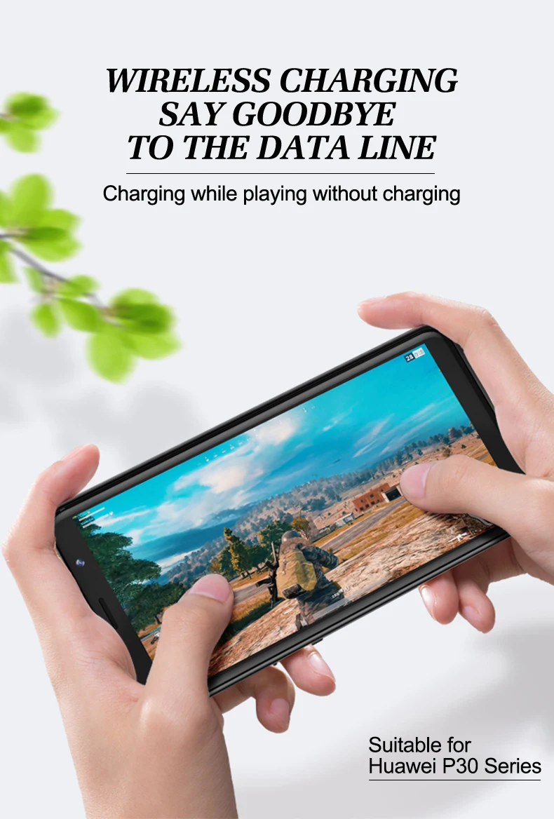 4700 мАч портативный чехол для зарядного устройства для huawei P30 чехол с мягкими краями чехол для аккумулятора с зажимом для huawei P30 PRO Nova 4E power Bank