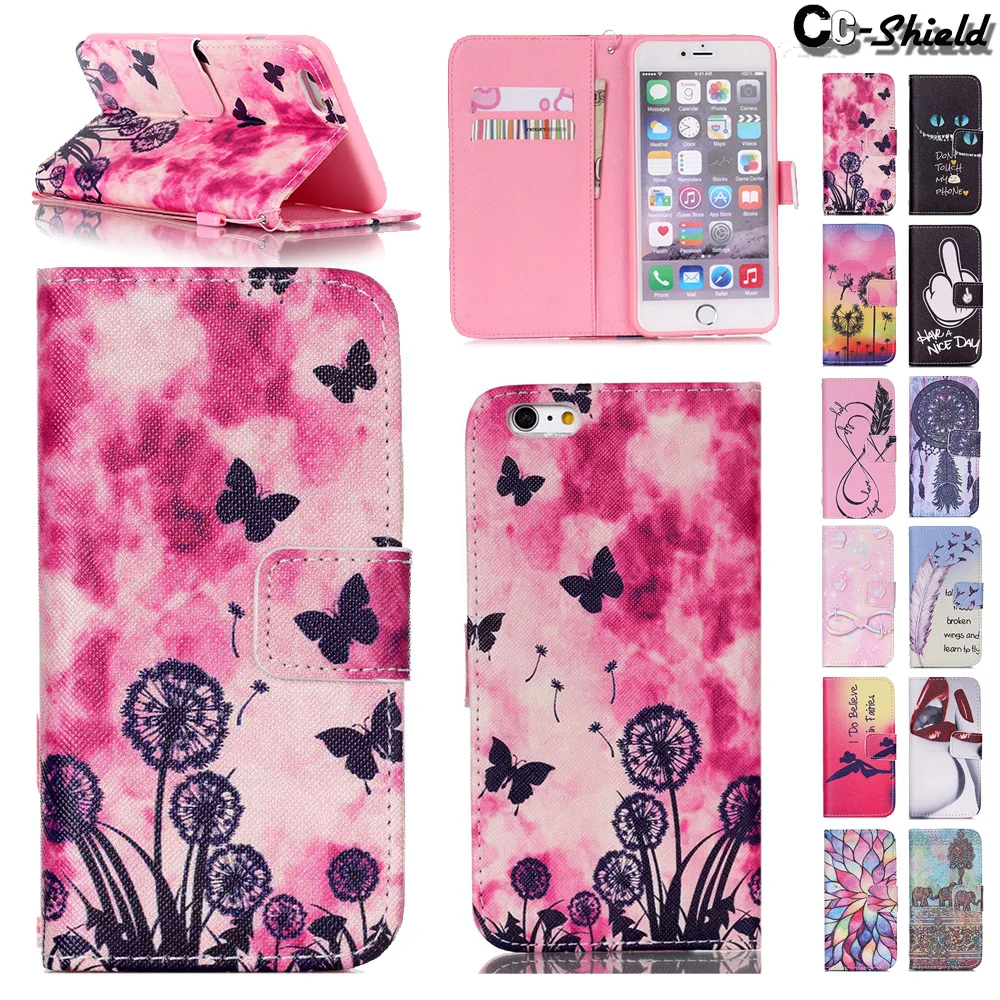 Флип кейс для Apple 6 Plus iPhone iPhone6Plus 5 &quotдюймовый кошелек с отделением карт чехол
