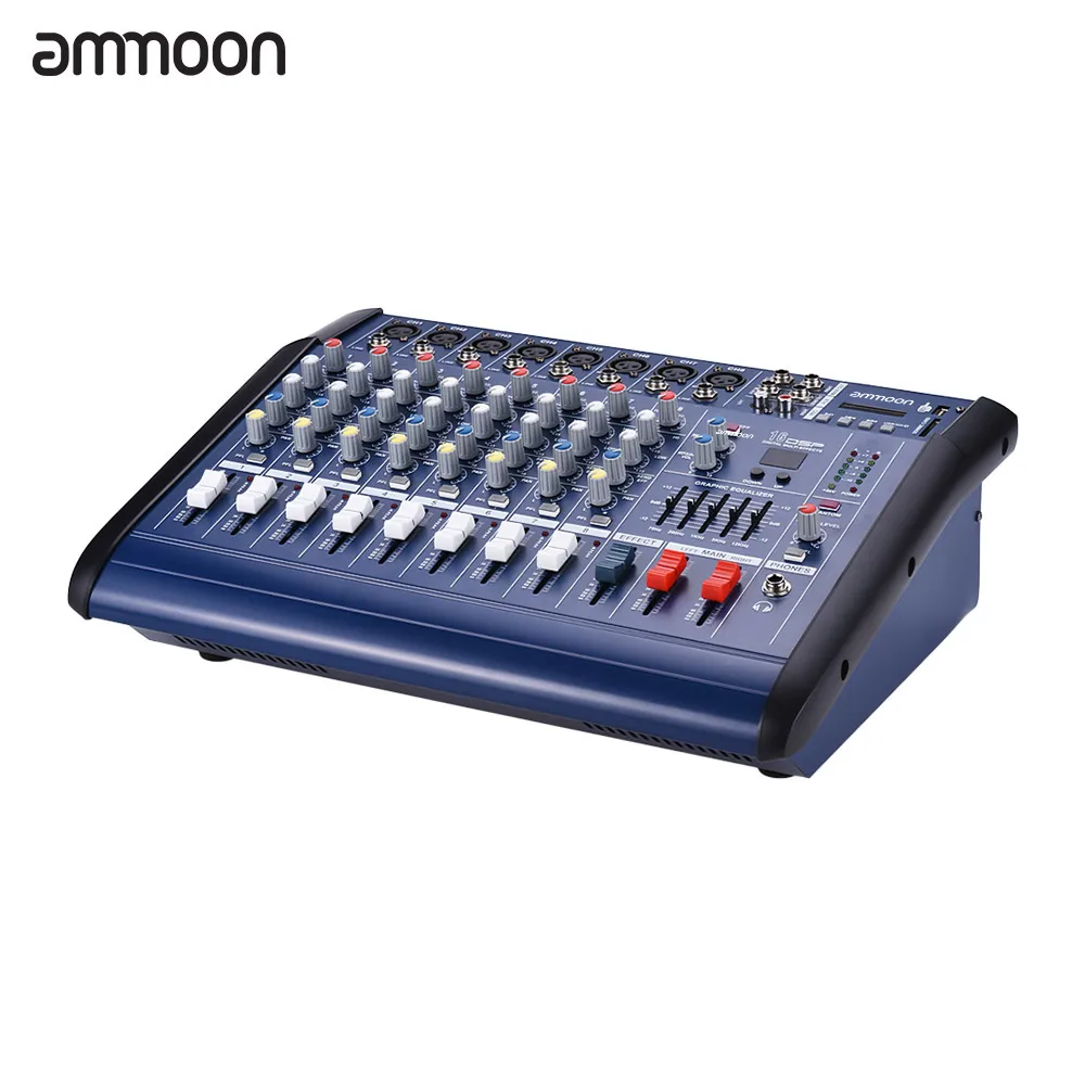 Ammoon PMX802D USB 8 Каналы Мощность ed усилитель работающий на основании технологии