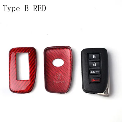 TYPE B RED Чехол для ключей DEE из углеродного волокна, чехол для ключей для Lexus CT IS ES GS RX GX LX ES250 240 300/RX 270 350 450 - Название цвета: TYPE B RED