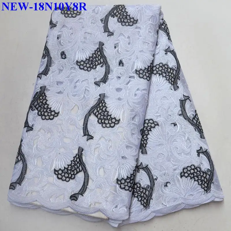 2018 New Design Embroidered African cotton Lace Fabric High Quality Nigerian French With Stones Swiss Voile GHU006 | Дом и сад