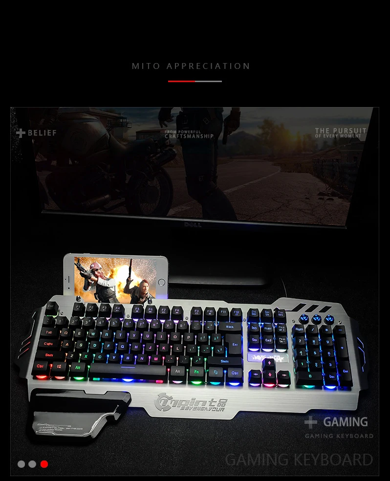 PK-900 RGB с подсветкой Проводная игровая клавиатура прозрачный переключатель Механическая-аналогичная Эргономическая клавиатура для ПК