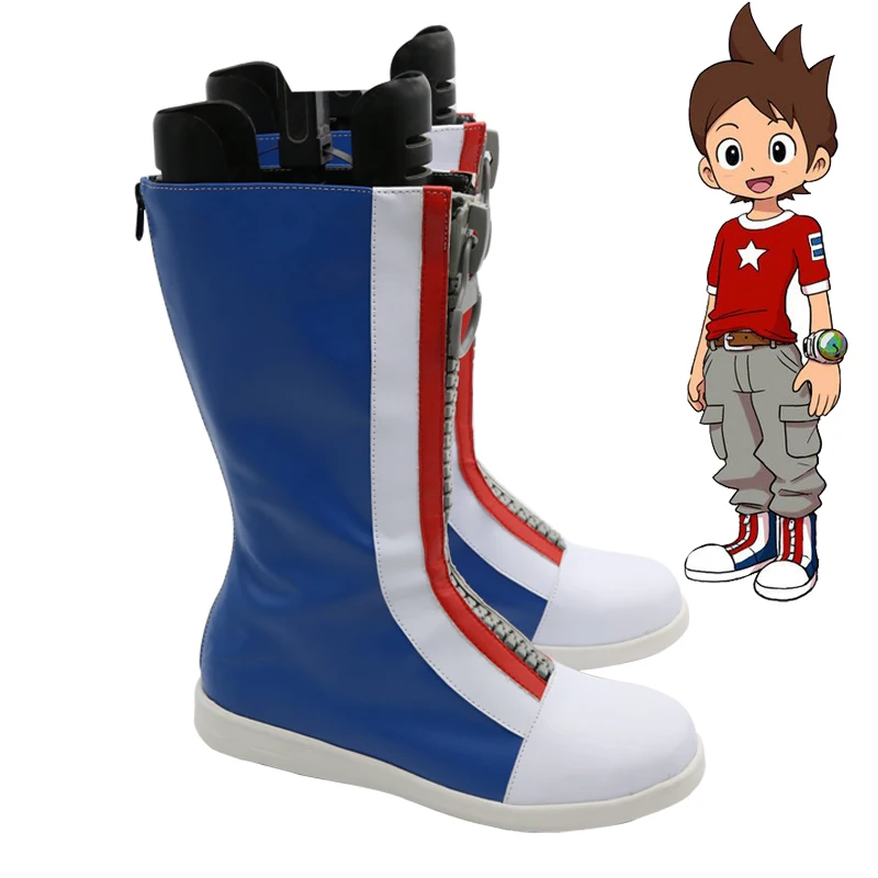 

Youkai Watch Nathan Adams Cosplay Boots Party Anime Shoes Custom Made