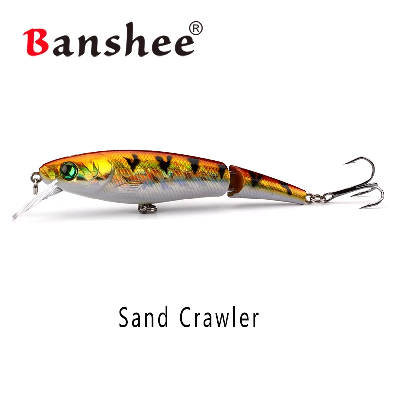 Sand Crawler Banshee 95 мм 14 г плавающая приманка для рыбалки VJ01 погремушка звук рывок Реалистичная приманка 2 секции mulit шарнирная Джеркбейт гольян - Цвет: Sand Crawler