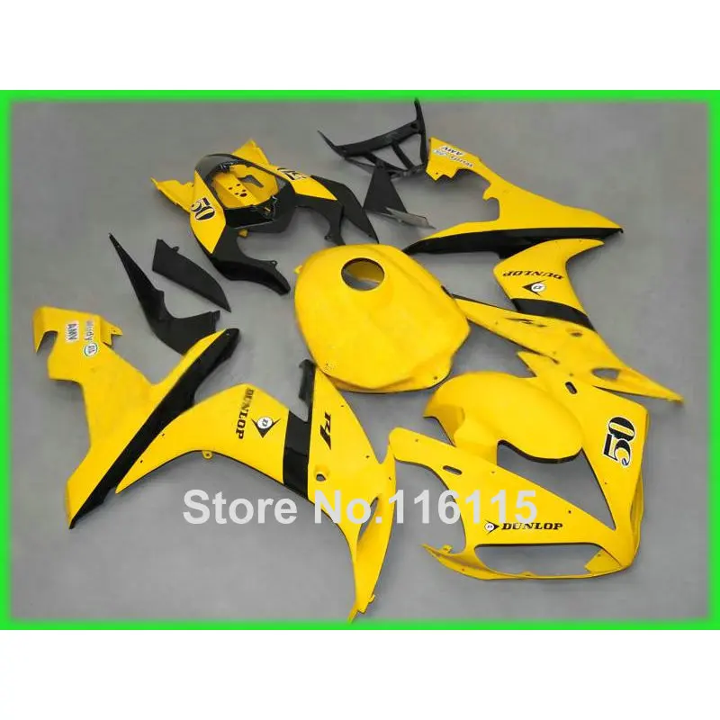 Высокое качество обтекатель комплект для YAMAHA YZF R1 2004 2005 2006 черный желтый наборы