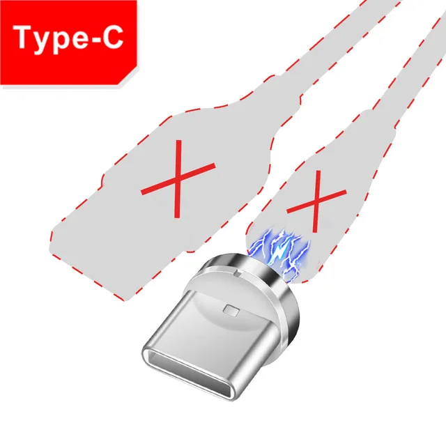 Marjay 3A быстрое зарядное устройство 3,0 Магнитный кабель для iphone X XS XR 7 Micro USB type C Магнитный зарядный кабель для samsung Xiaomi Android - Цвет: Plug For Type C