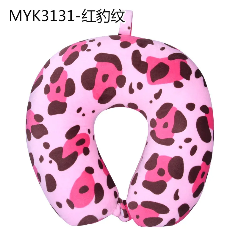 Red Leopard Print 1 шт. принт подушки с узором u-образная Шейная подушка для путешествия Подушка самолет шаблон автомобиля шеи Защита с губчатым наполнителем подушка с наполнителем - Цвет: Red Leopard Print