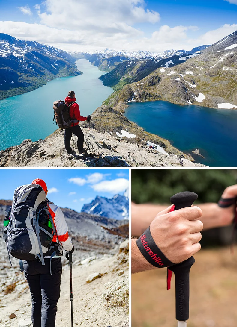 Naturehike углеродное волокно+ алюминиевый сплав Трость полюс легкий Кемпинг Треккинг полюс туристическая трость около 185 г