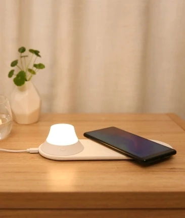Xiaomi Йи светильник Беспроводной телефон быстрой зарядки светодиодный ночной Светильник зарядки защита глаз настольная лампа для apple samsung xiaomi
