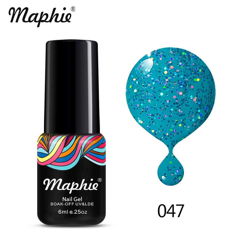047 Maphie 78 цветов Блестящий Блеск УФ-гель для ногтей неоновый цвет Блестки УФ-гель светодиодный лак для ногтей впитывающийся Полупостоянный лак для ногтей - Цвет: 047