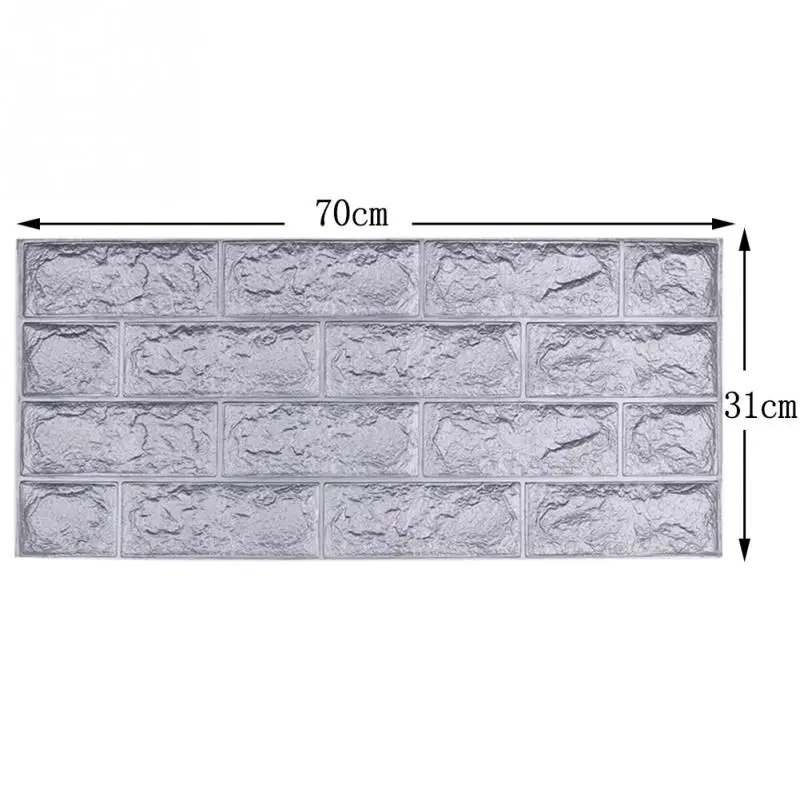3D кирпичная Водонепроницаемая самоклеящаяся Настенная Наклейка сделай сам