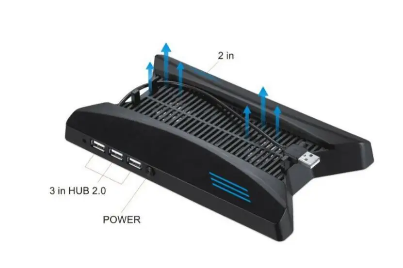 Многофункциональная вертикальная подставка для PS4 Pro с вентилятором охлаждения и