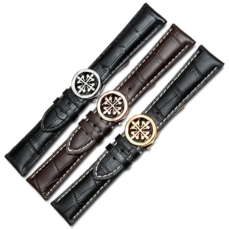 Кожаный браслет подходит для наручных часов patek philpe ремешок из коровьей кожи