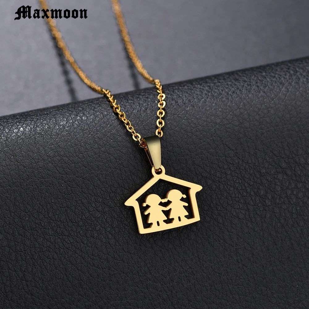 Женское Ожерелье чокер Maxmoon ожерелье из нержавеющей стали с подвеской золотого