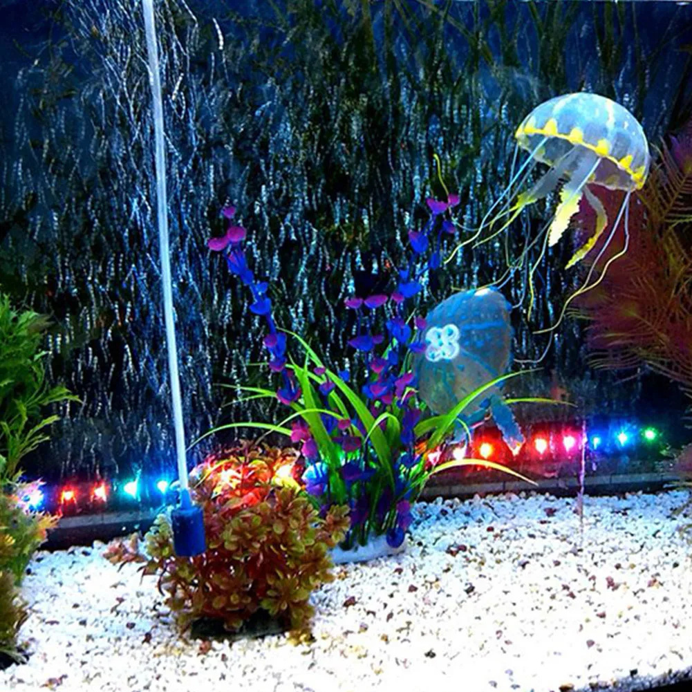 Светящийся безопасный силиконовый резервуар для воды искусственное украшение «Медуза» яркий аквариум реалистичный