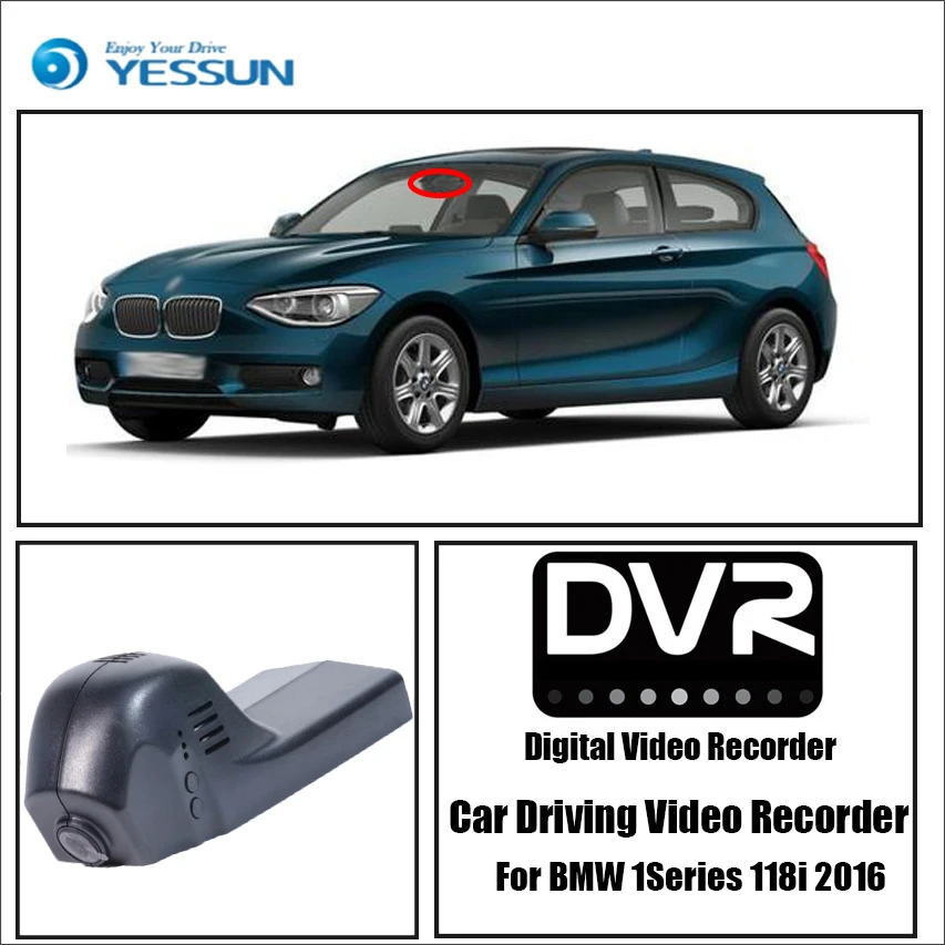 YESSUN для BMW 1 серия 118i 2016 Автомобильный видеорегистратор Мини Wifi камера