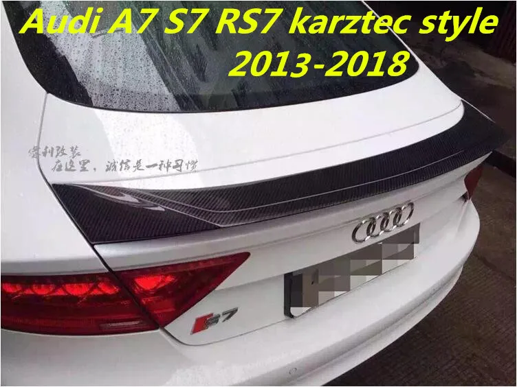 Углеродное волокно заднего крыла багажника спойлер для AUDI A7 S7 RS7 2013 2014 2015 2016 2017