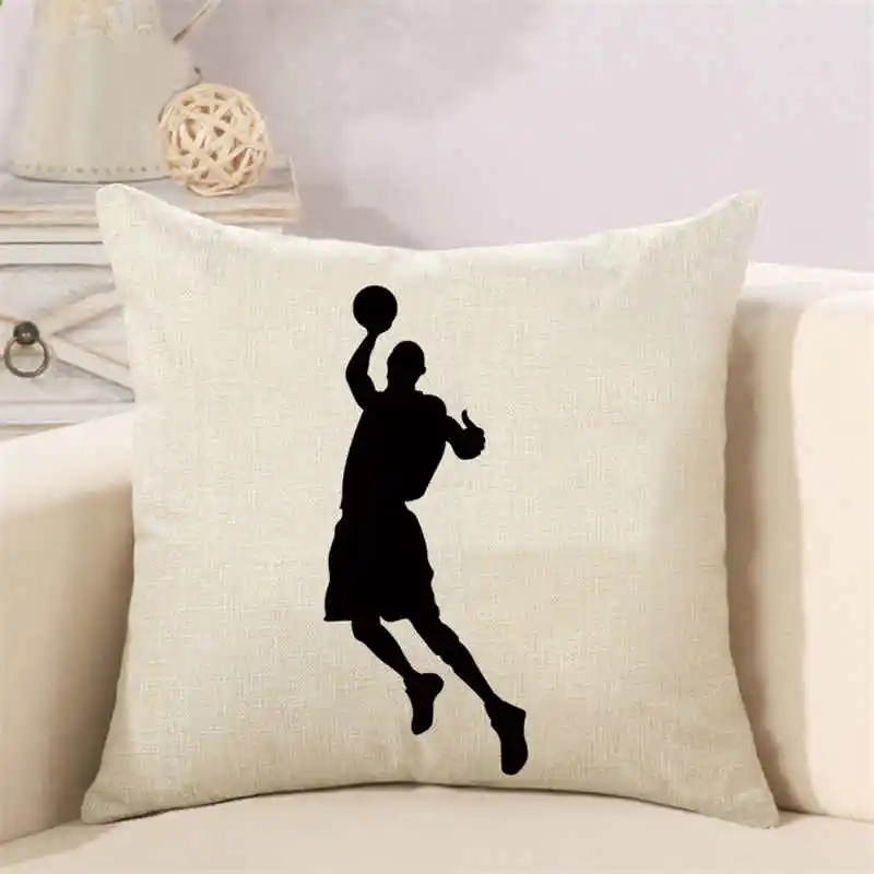 Cartoon Pillowcase World Cup Brazil Football Linen Cushion Cover | Дом и сад
