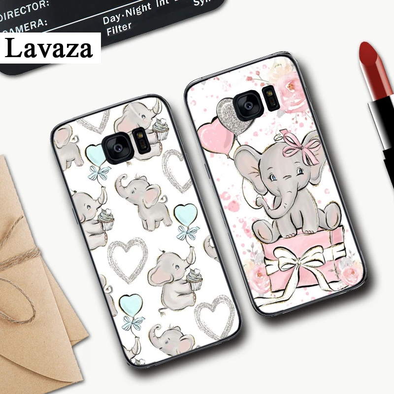 Cartoon cute elephant Silicone Case for Samsung S6 Edge S7 S8 Plus S9 S10 S10e M10 M20 M30 M40 | Мобильные телефоны и