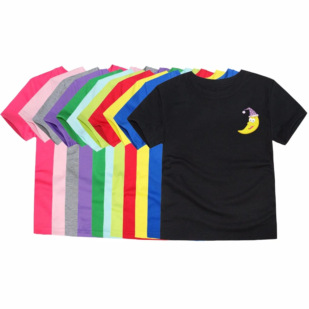Новые детские футболки Moon Kids 100% летние топы с коротким рукавом для девочек и