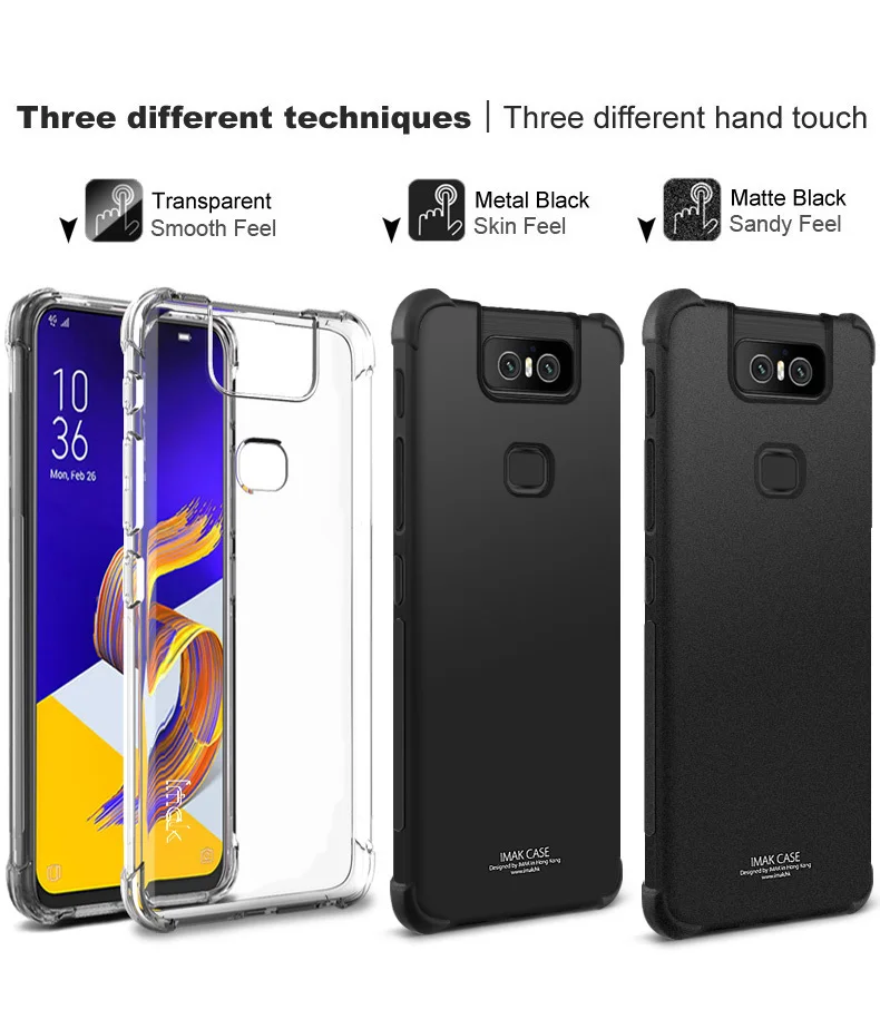 IMAK для Asus ZenFone 6 ZS630KL чехол-накладка Ударопрочный Мягкий Задняя накладка чехла из ТПУ для Asus ZenFone 6 ZS630KL