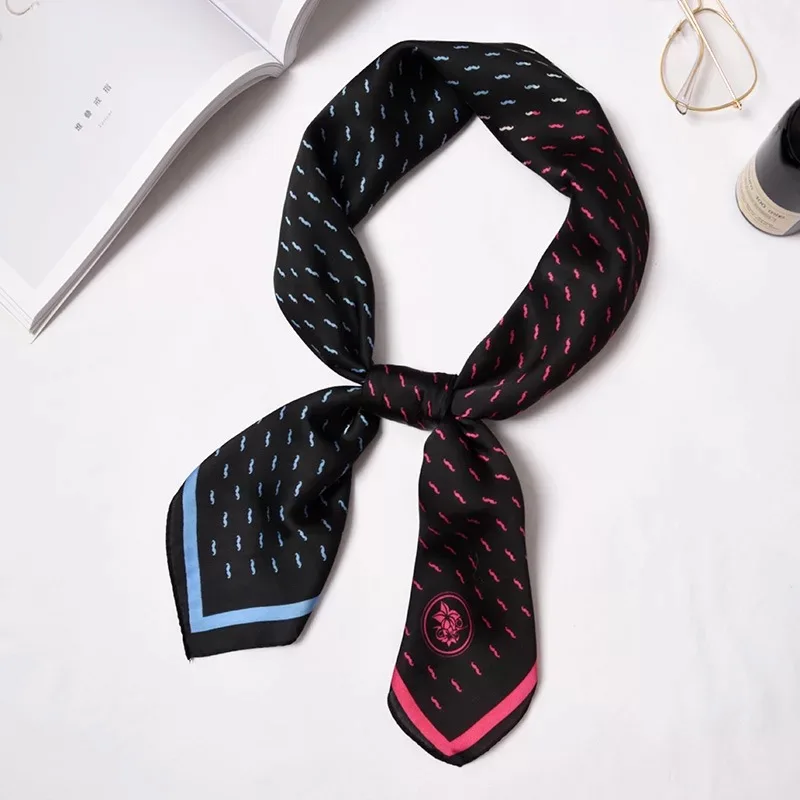 Модный Роскошный брендовый шелковый шарф в клетку квадратный аксессуары из