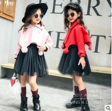 Осенне-зимнее пальто для девочек коллекция 2017 года осеннее крутая короткая