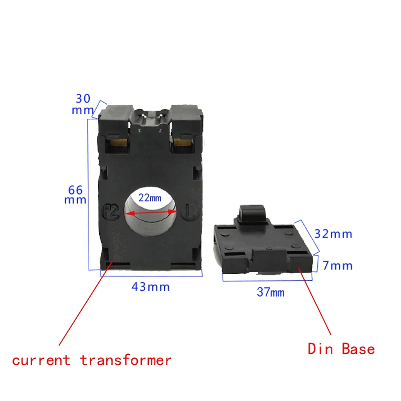 AC 50A, 75A, 100A, 150A, 200A, 250A din Тип 3 фазы Многофункциональный измеритель мощности с RS485 связь с 3 шт. din трансформаторы