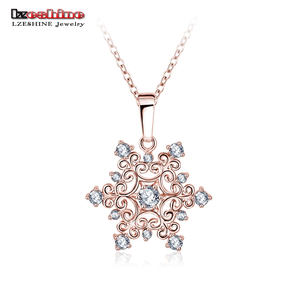 LZESHINE изысканный Снежинка подвеска серебряный цвет с ювелирные изделия из