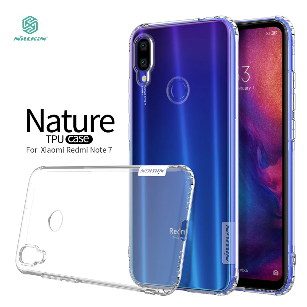 Чехол для Xiaomi Redmi Note 7S чехол 7 из ТПУ Nillkin серии Nature прозрачный мягкий накладка