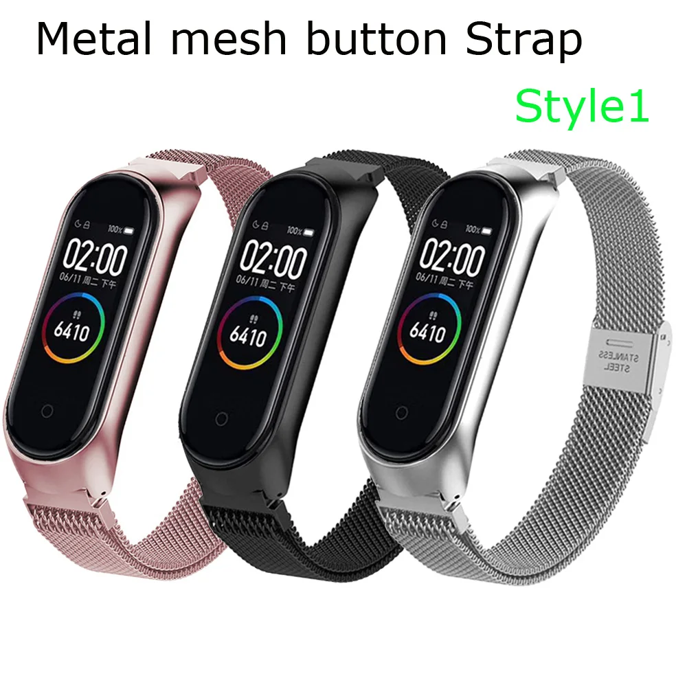 Mi Band 4 3 ремешок из нержавеющей стали металлический браслет для Xiao mi Nfc mi Band 4 3 mi lanese браслет mi band 4 3 Смарт-браслет