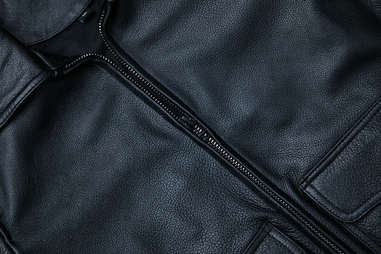 Мужская куртка размера плюс 4xl из натуральной коровьей кожи A2 куртка пилота для мужчин черная короткая Весенняя осенняя куртка A080