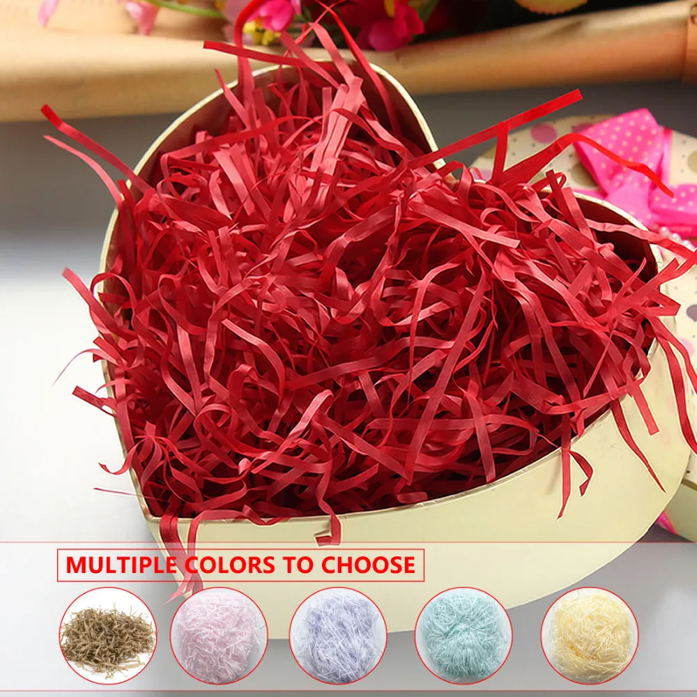20 г/пакет измельченные Crinkle бумажная рафия конфетти DIY сухая соломенная Подарочная коробка наполнение материал Свадьба/День рождения украшения