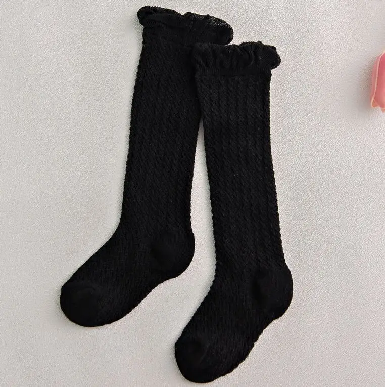 Black Socks От 0 до 6 лет хлопковые сетчатые Дышащие носки для новорожденных, носки для маленьких девочек, дышащие носки из хлопка для маленьких девочек - Цвет: Black Socks