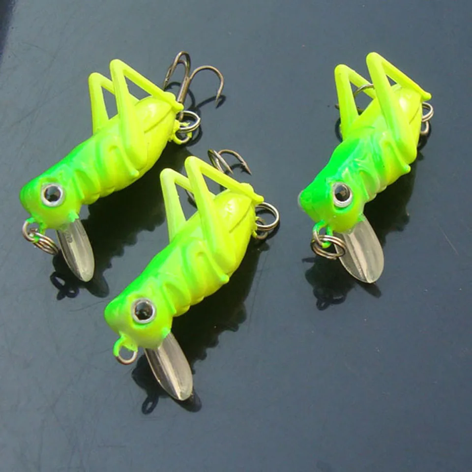 1 шт. 3 г 4 см Кузнечик насекомые рыболовные приманки снасти для морской рыбалки