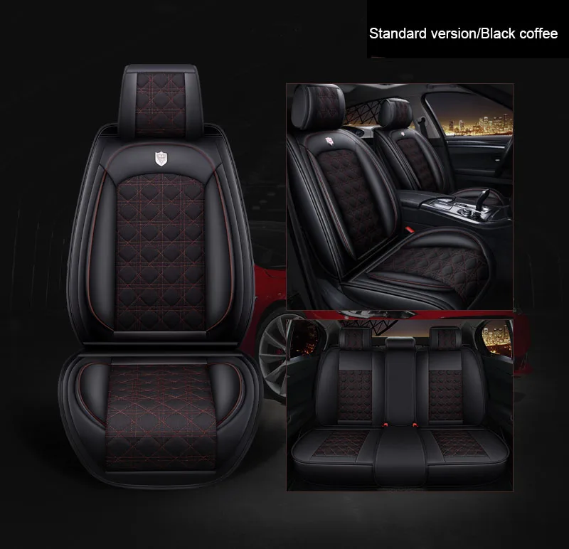 COFFEE Универсальный чехол автокресла для kia skoda octavia a5 kodiaq superb fabia 3 karoq seat ibiza Альгамбра Леон fr ateca автомобильные аксессуары - Название цвета: COFFEE