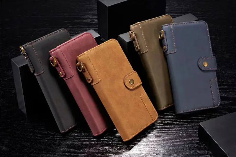 Luxury Retro Cowhide Leather Case For Samsung Galaxy Note 9 8 wallet case Filp Stand Back Cover protection Phone Bag Capa | Мобильные